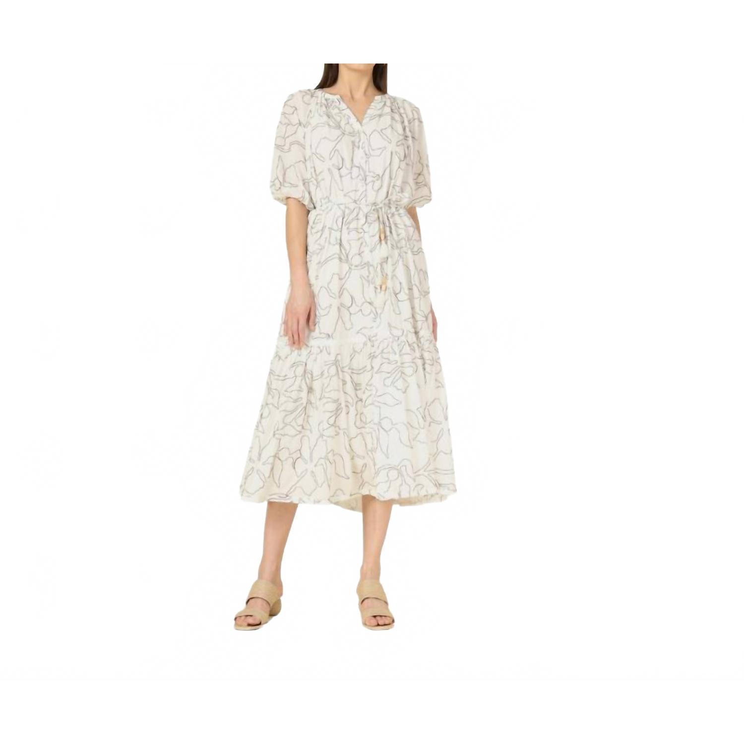 New Omika Emerson Midi Dress In Beige